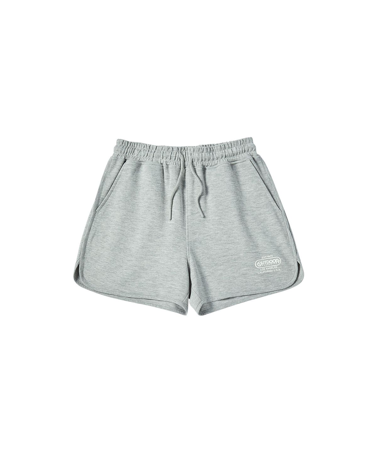 아웃도어 프로덕츠(OUTDOOR PRODUCTS) 여성 멀티로고 스웻 숏츠 (멜란지)