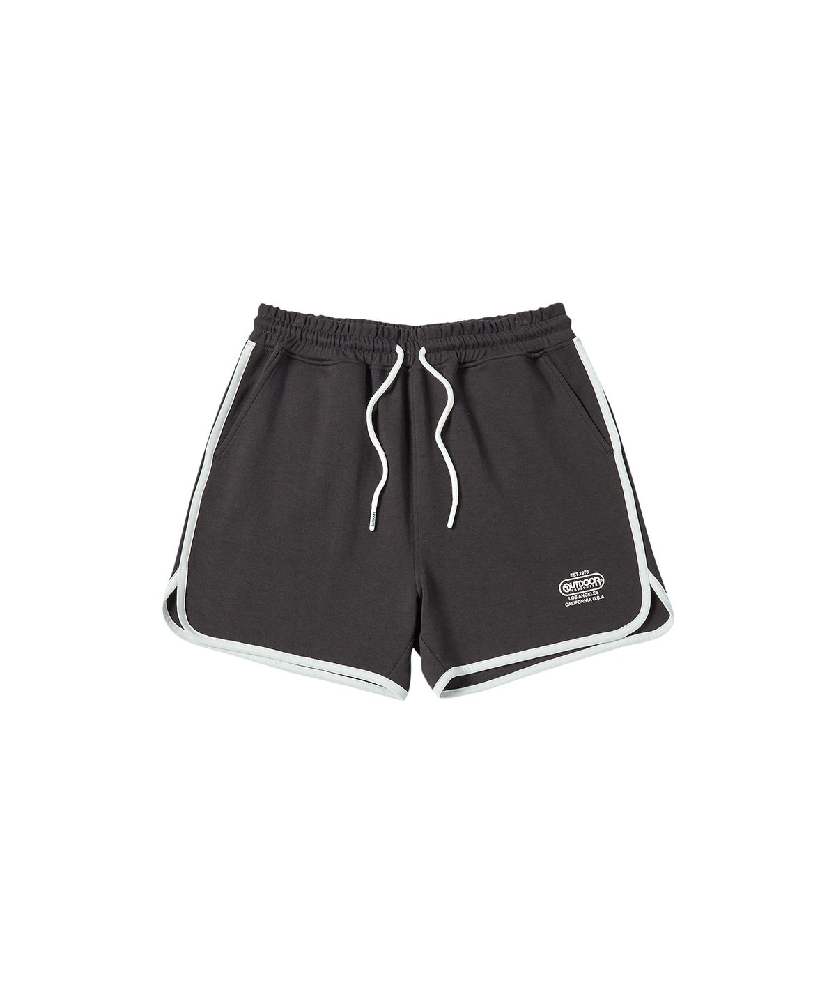 아웃도어 프로덕츠(OUTDOOR PRODUCTS) 여성 멀티로고 스웻 숏츠 (챠콜)