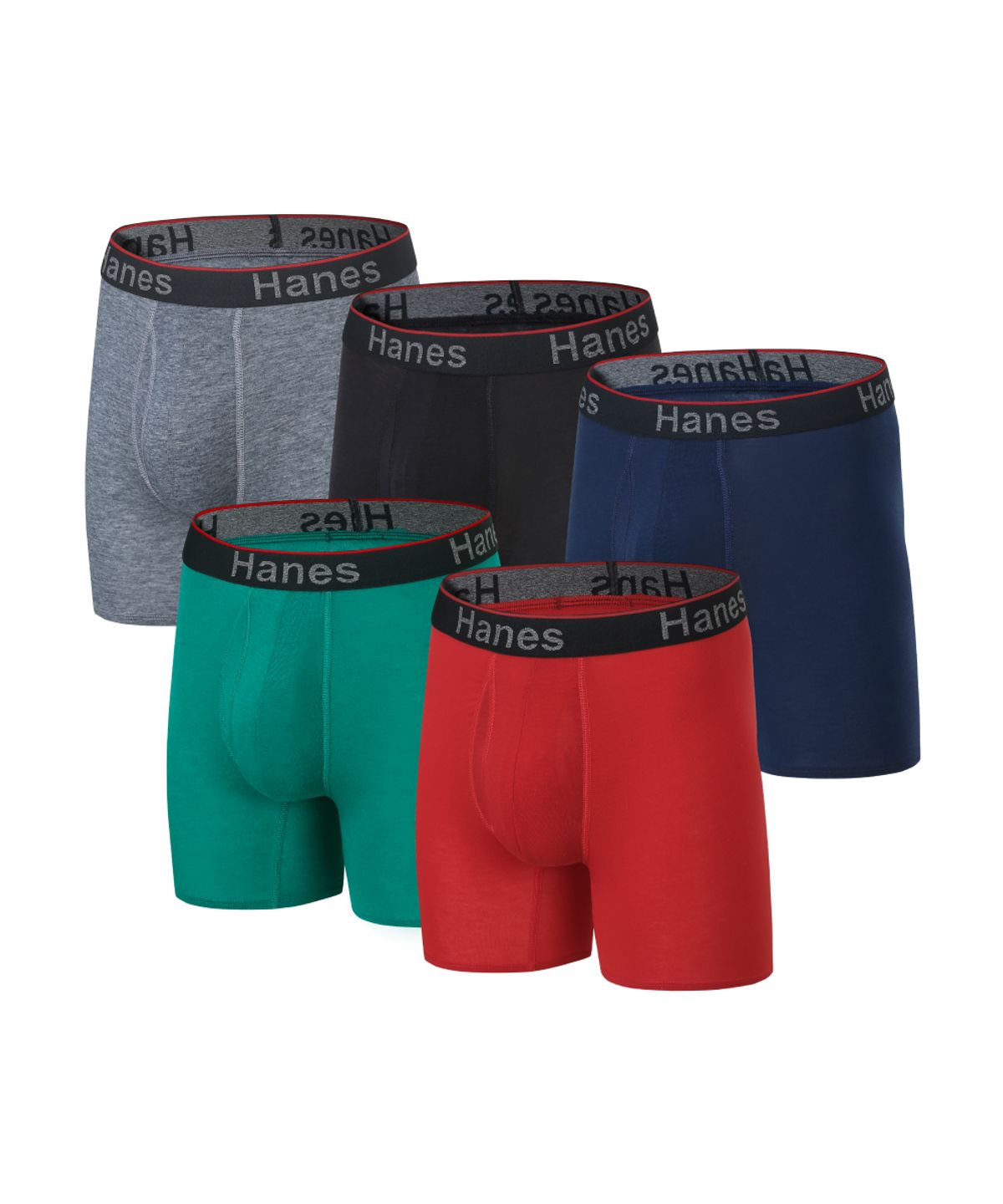 헤인즈(HANES) 토탈 서포트 파우치 박서 브리프 5팩 세트 A