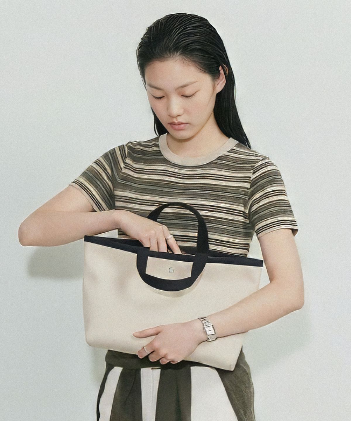 조에뜨(ZOEET) STANDARD TOTE CANVAS BAG (ECRU)