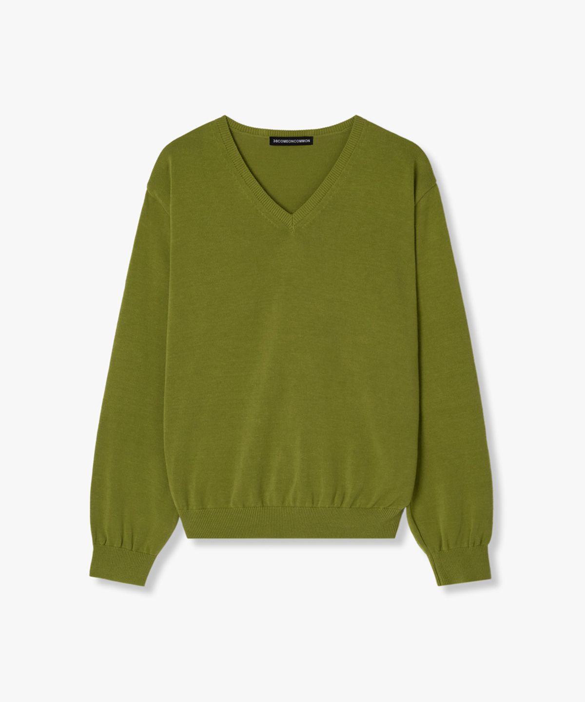 38컴온커먼(38COMEONCOMMON) Regular Cotton V-Neck Knit (Olive)