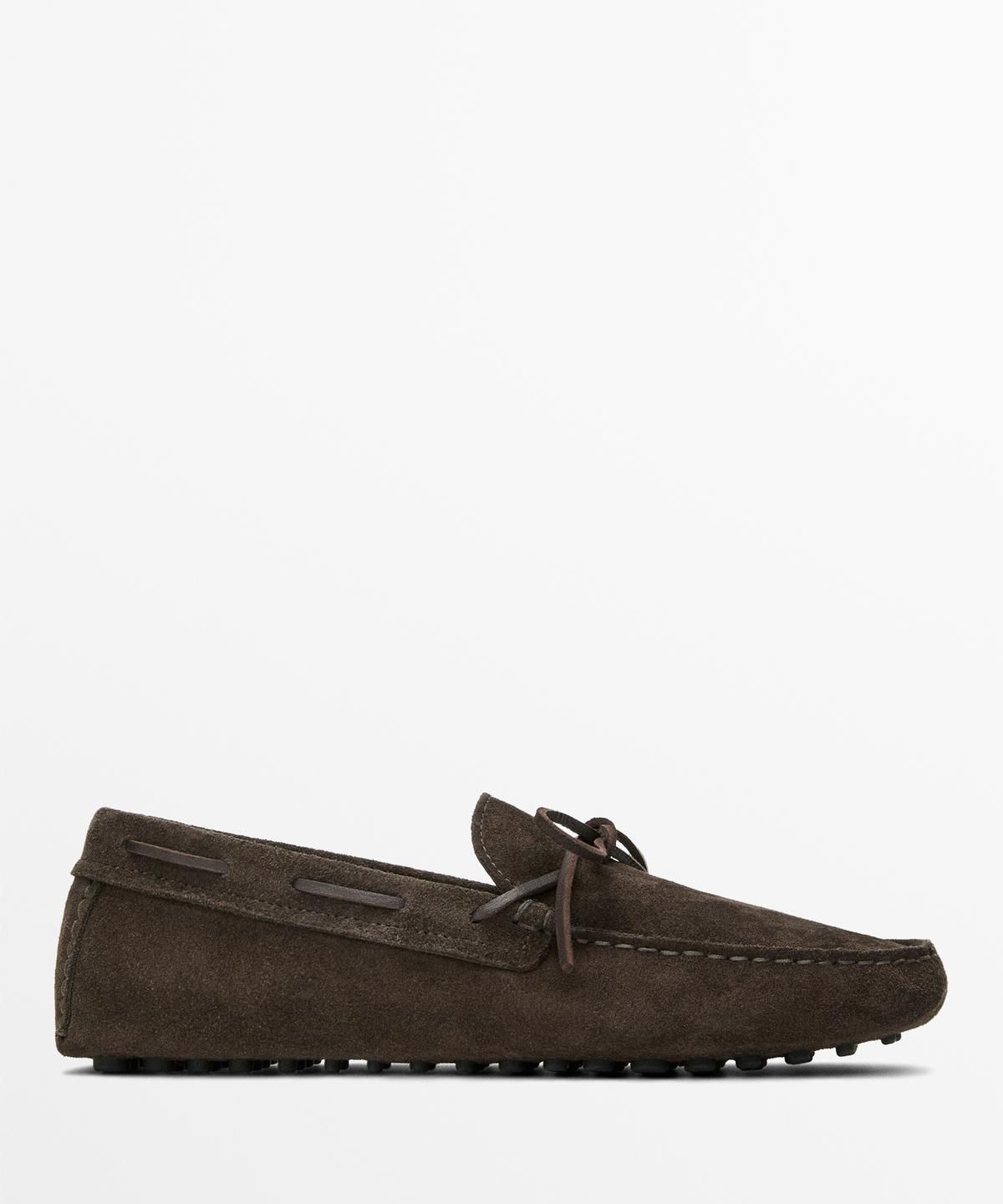 마시모두띠(MASSIMO DUTTI) 지오와 가죽 레이스 로퍼