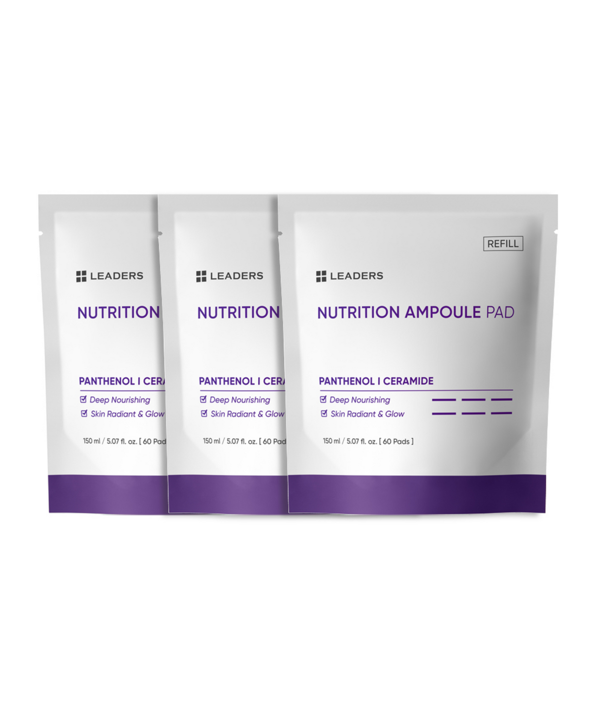 리더스코스메틱(LEADERS COSMETICS) [리필3개] 리더스 보습 영양 패드 (60매+60매+60매)
