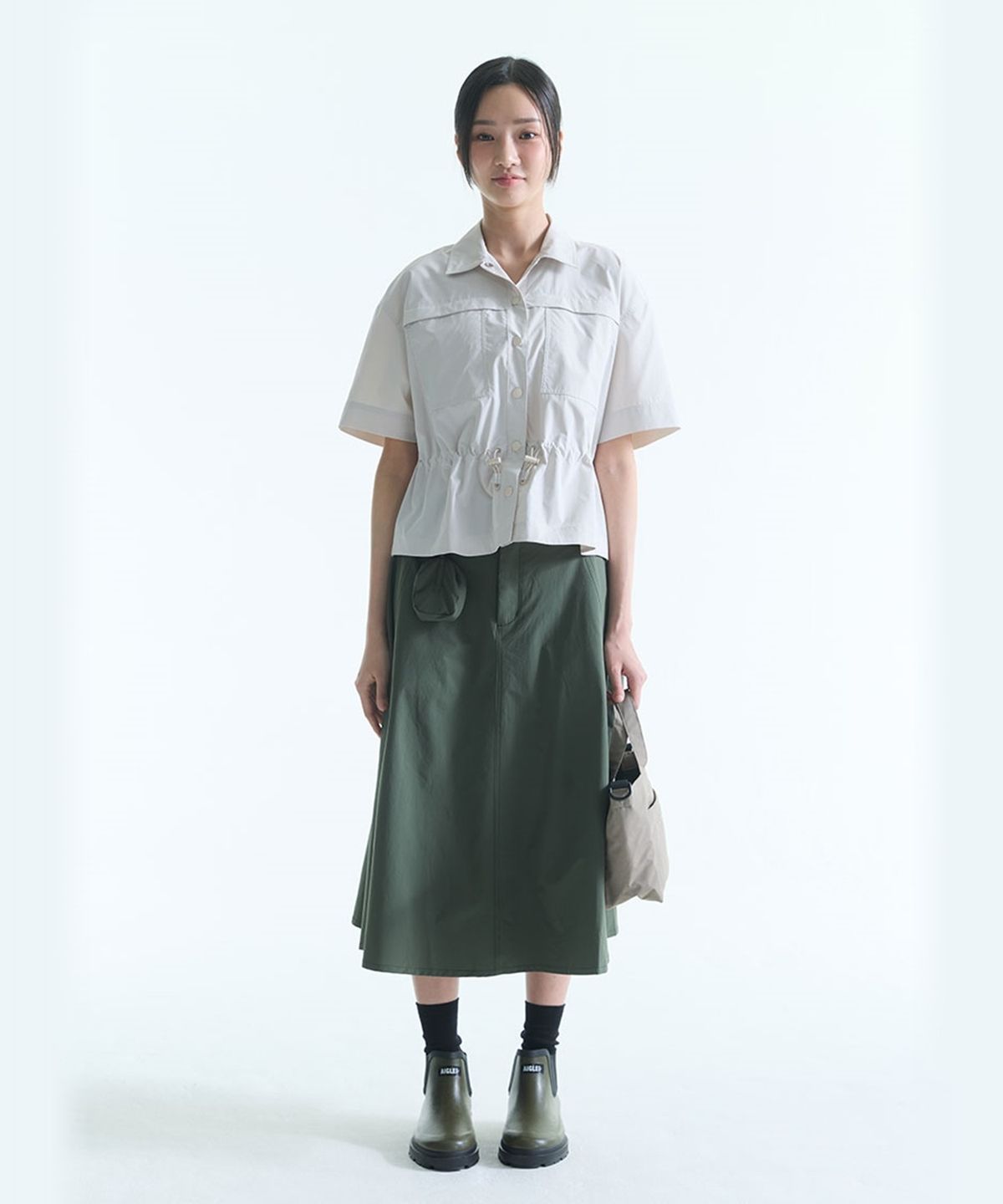 에이글(Aigle) 여성 SOLOTEX 롱 유틸리티 스커트 AAS26WBOT012AVO