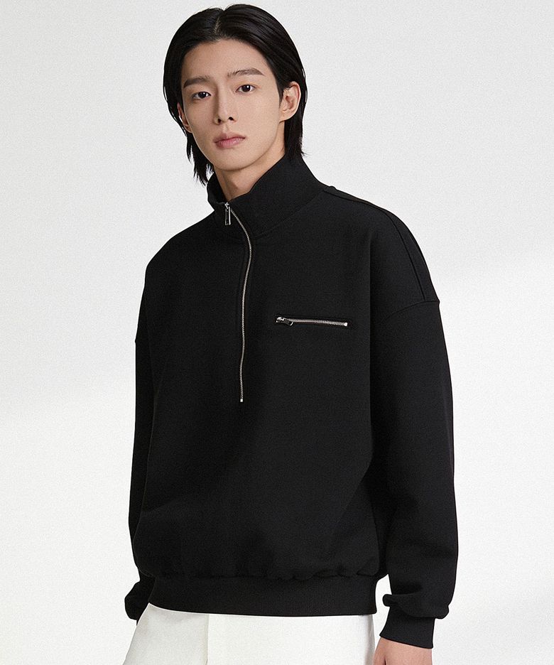 넬리 쿼터 집업 (블랙)