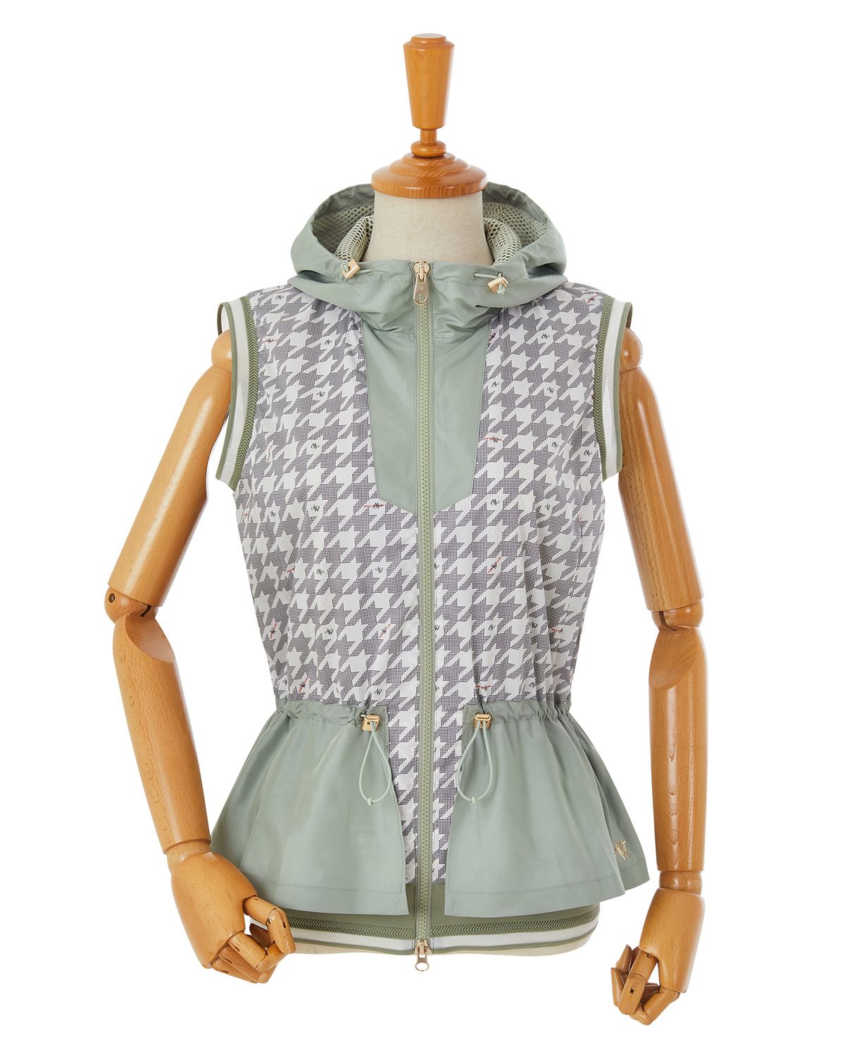에이오더블유(AOW) HOUNDTOOTH RIBSTOP SLEEVELES JUMPER