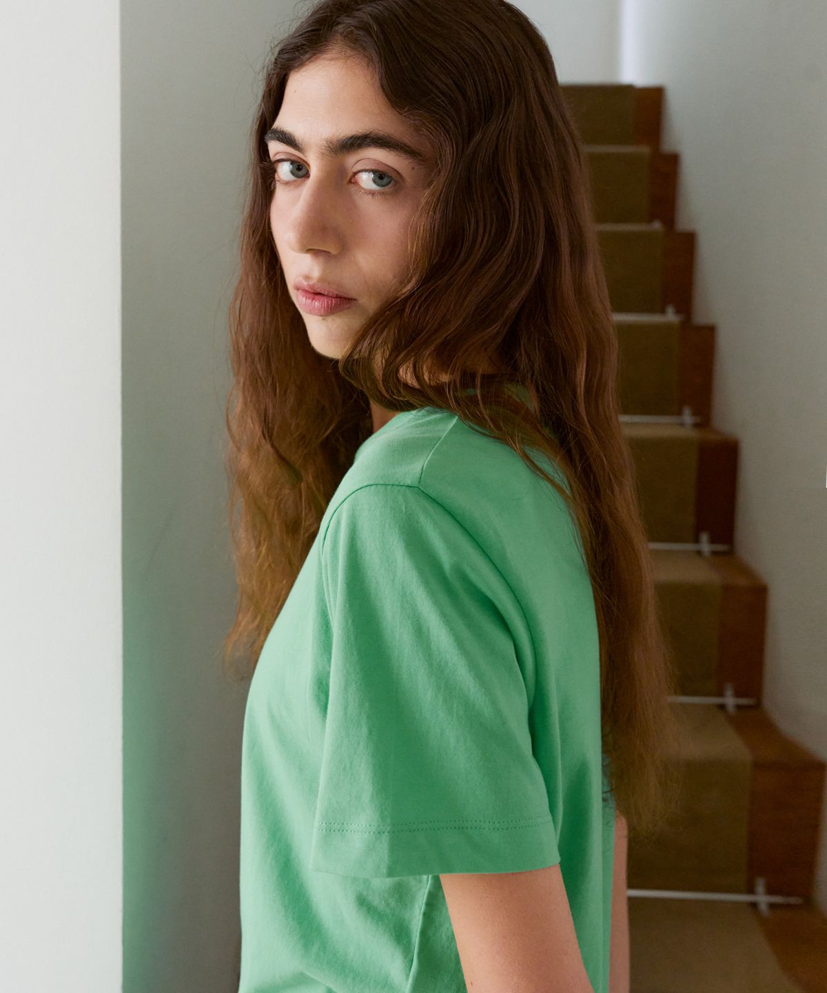 38컴온커먼(38COMEONCOMMON) Regular Light Cotton T-Shirts (Green Mint)