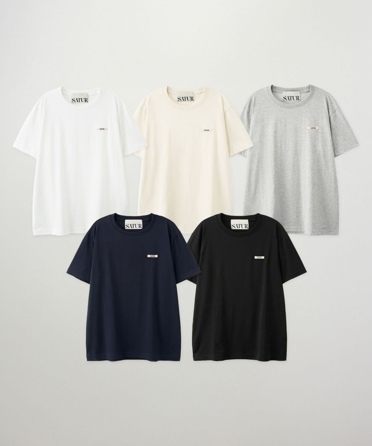 세터(SATUR) [2PACK] 수피마 베이직 크루넥 반팔 티셔츠