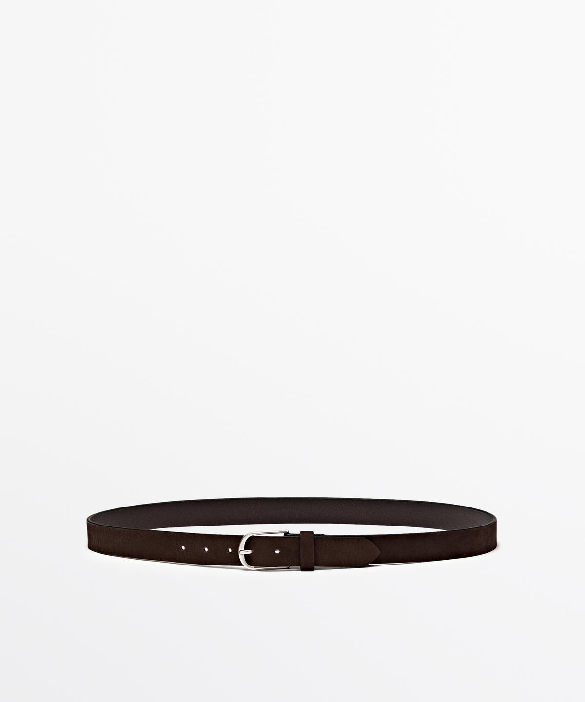 마시모두띠(MASSIMO DUTTI) 레더 누벅 벨트