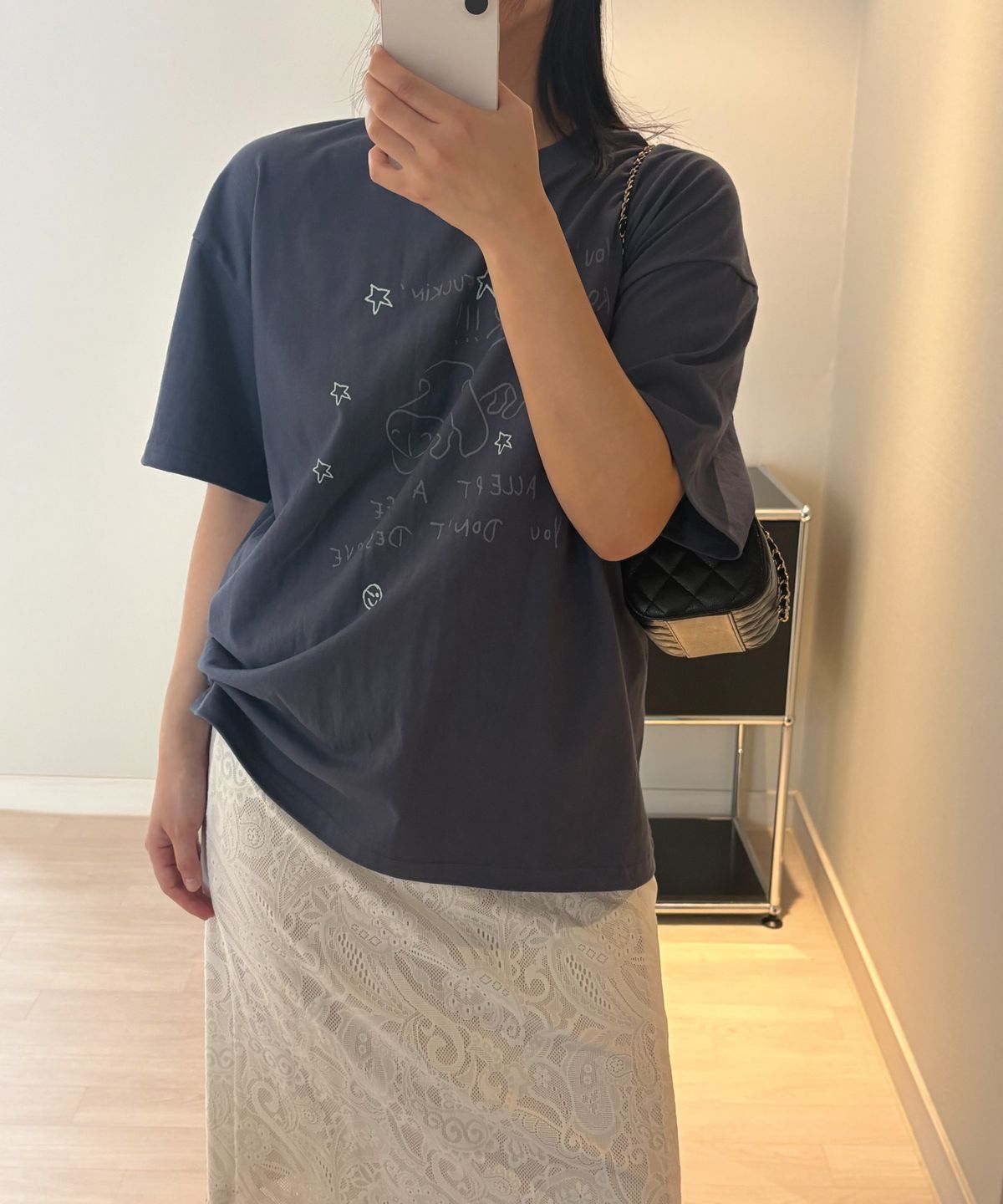 리엔드코(RIANDCO) STAR T-SHIRT_VINTAGE BLUE