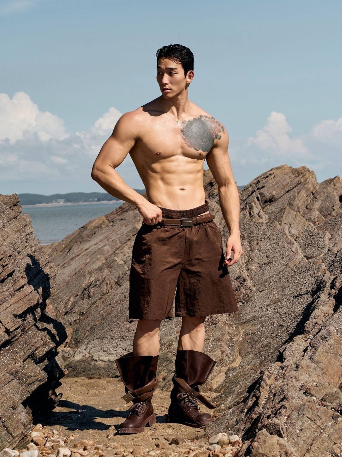 아웃오브(OUTOF) Doulble Band Nylon Short Pant