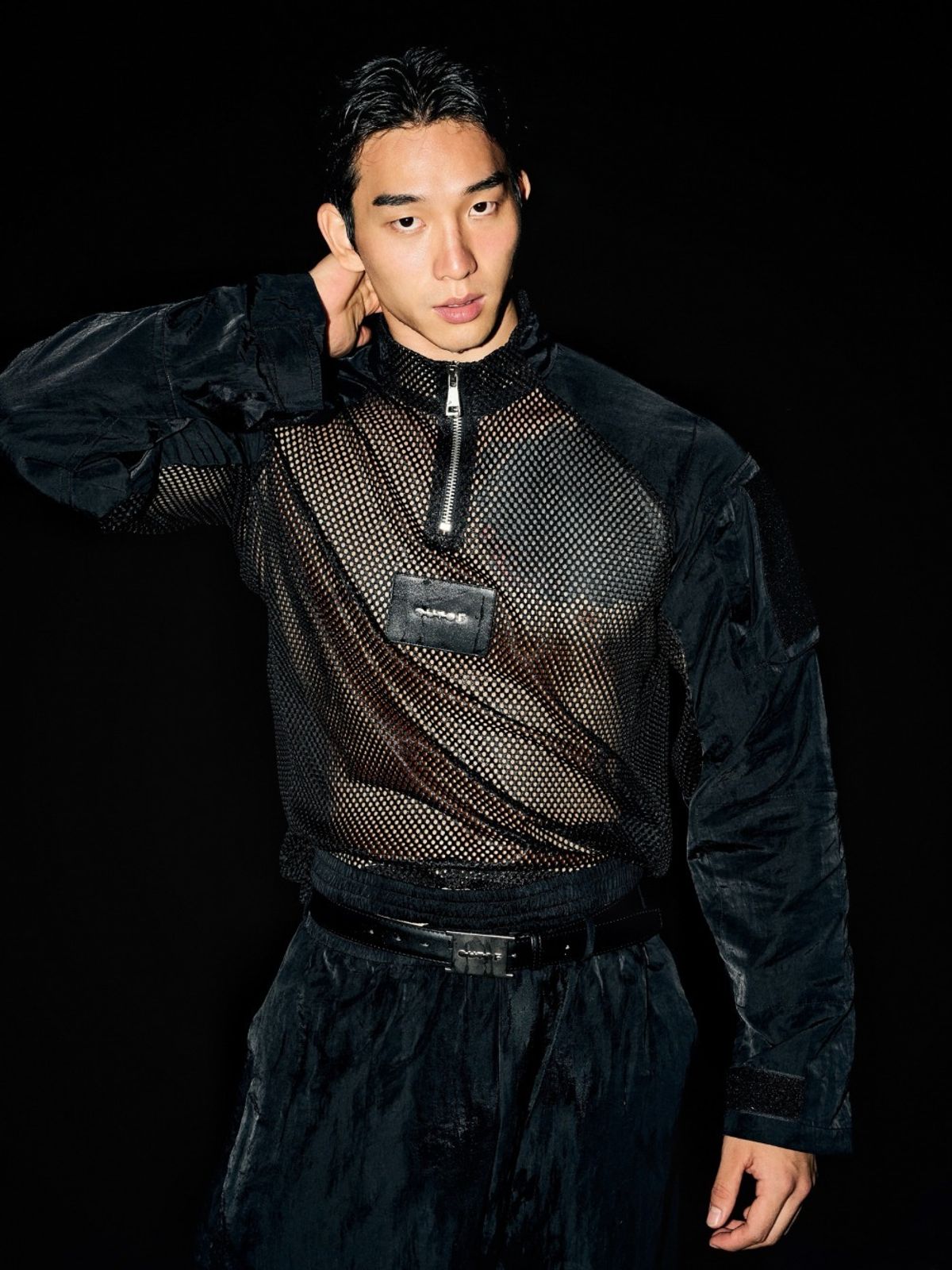 아웃오브(OUTOF) Balck Mesh Combat Shirt