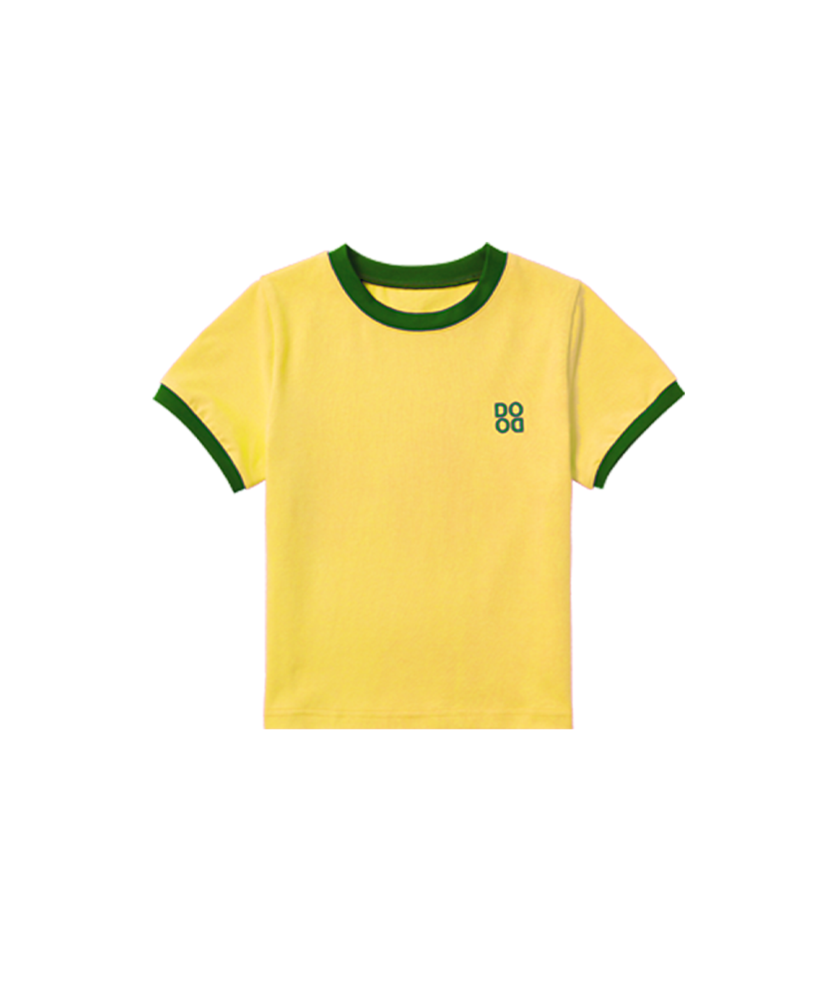 라메종드도도(LA MAISON DE DODO) BASIC DODO Ringer T Shirt_Yellow / Green_키즈반팔티