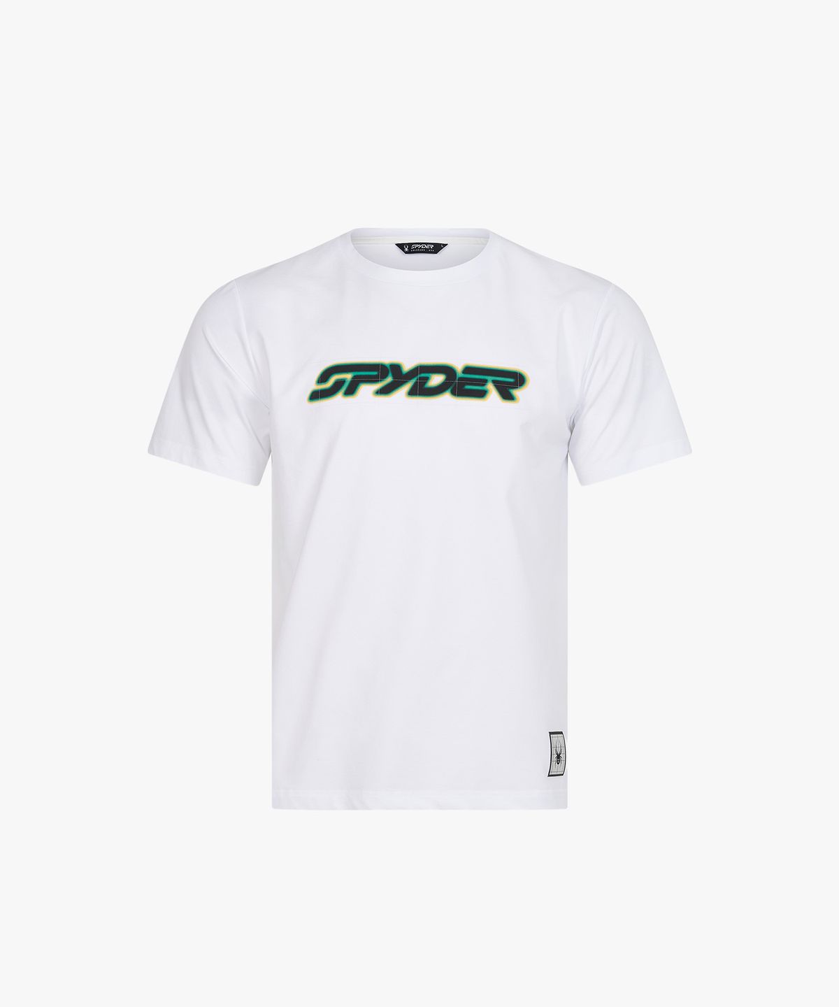 스파이더(SPYDER) 공용 배드민턴 코트 라인 로고 반팔 티셔츠 SPLMCNRS223UWHT
