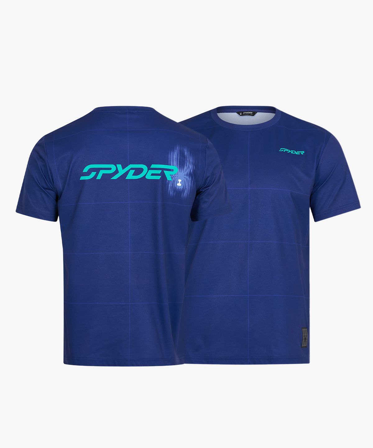 스파이더(SPYDER) 남성 배드민턴 코트 라인 모티브 반팔 티셔츠 SPLMCNRS224MPPL