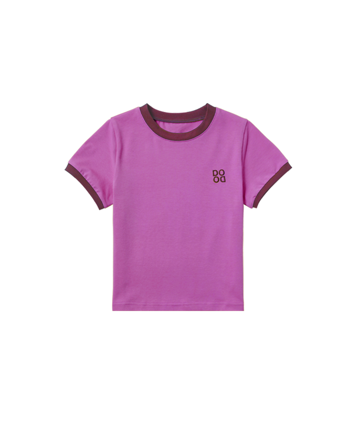 라메종드도도(LA MAISON DE DODO) BASIC DODO Ringer T Shirt_Purple/Red beans_키즈반팔티