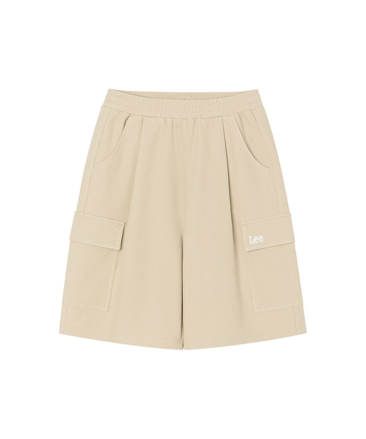리 키즈(LEE KIDS) 카고 버뮤다 5부 와플저지팬츠 베이지 LK2602JP14BE