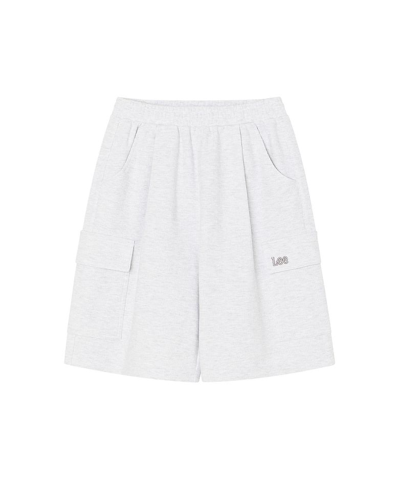 카고 버뮤다 5부 와플저지팬츠 화이트멜란지 LK2602JP14WM