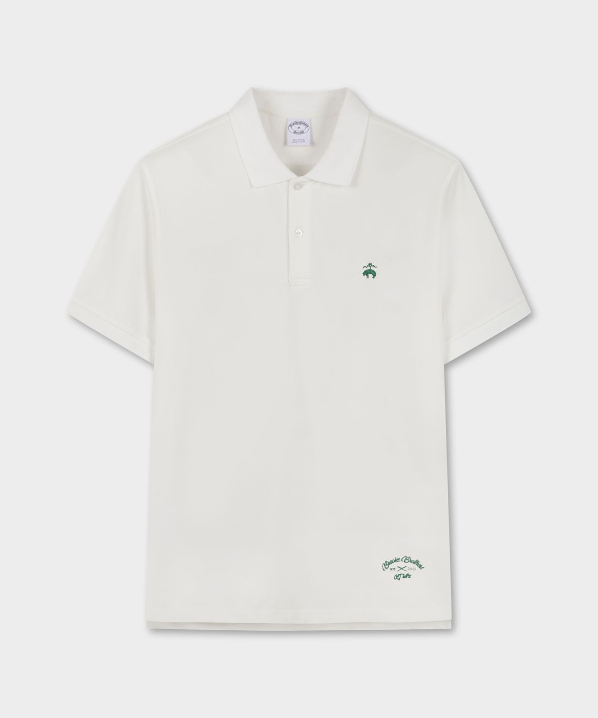 브룩스 브라더스(BROOKS BROTHERS) [BB x KT WIZ ]피케 티셔츠 (화이트) (BBNTMOG291)