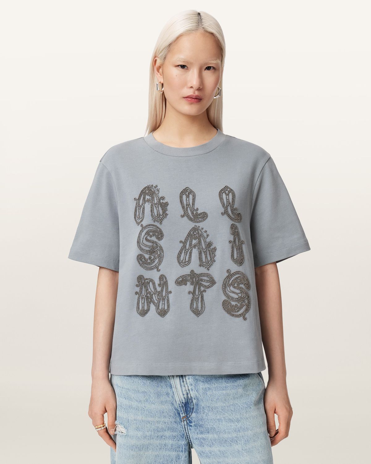 올세인츠(ALLSAINTS) 엘라 엠브 리사 티 W136JE-10463
