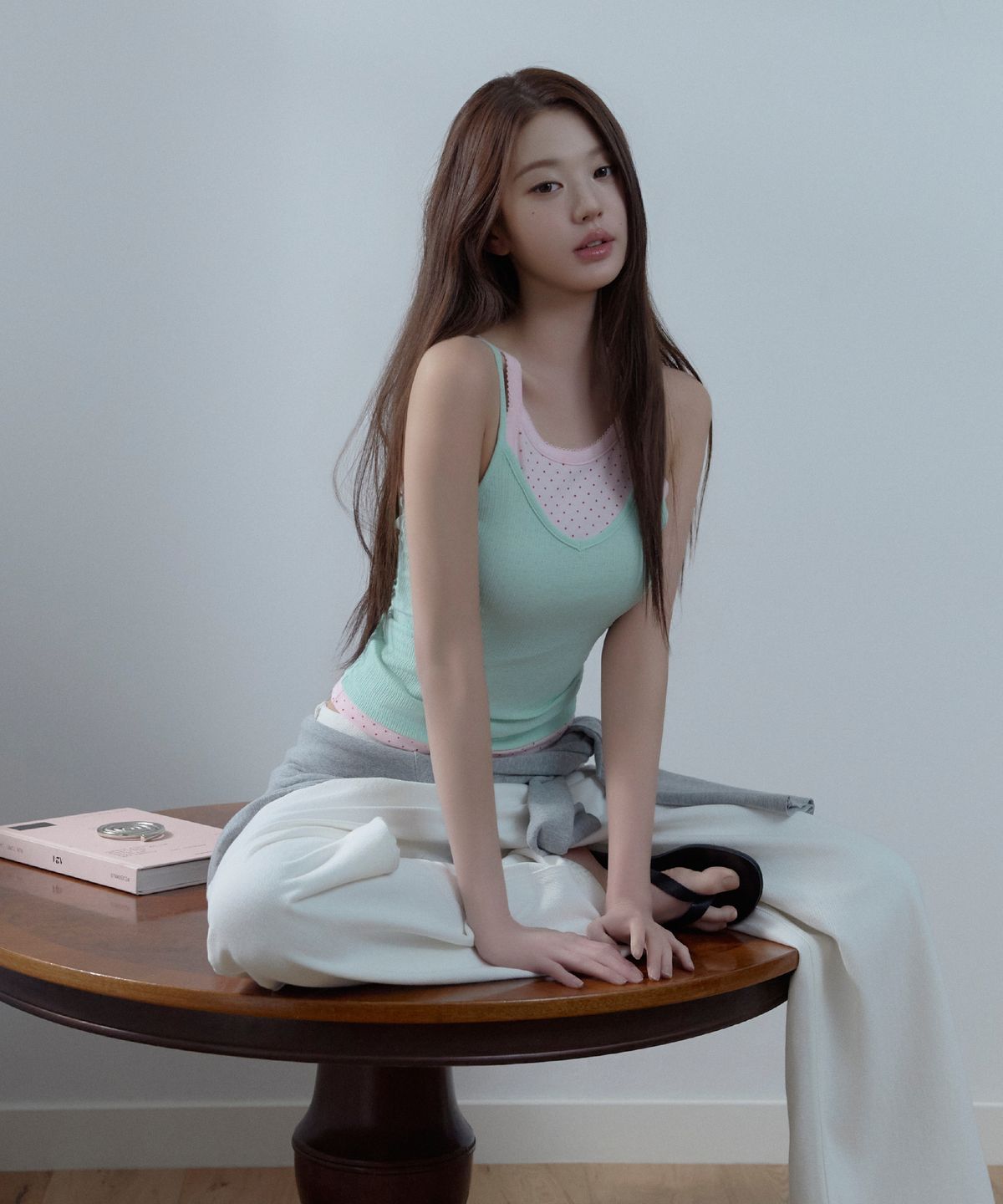 로라로라(ROLAROLA) LAYERED SLEEVELESS SET MT+PK