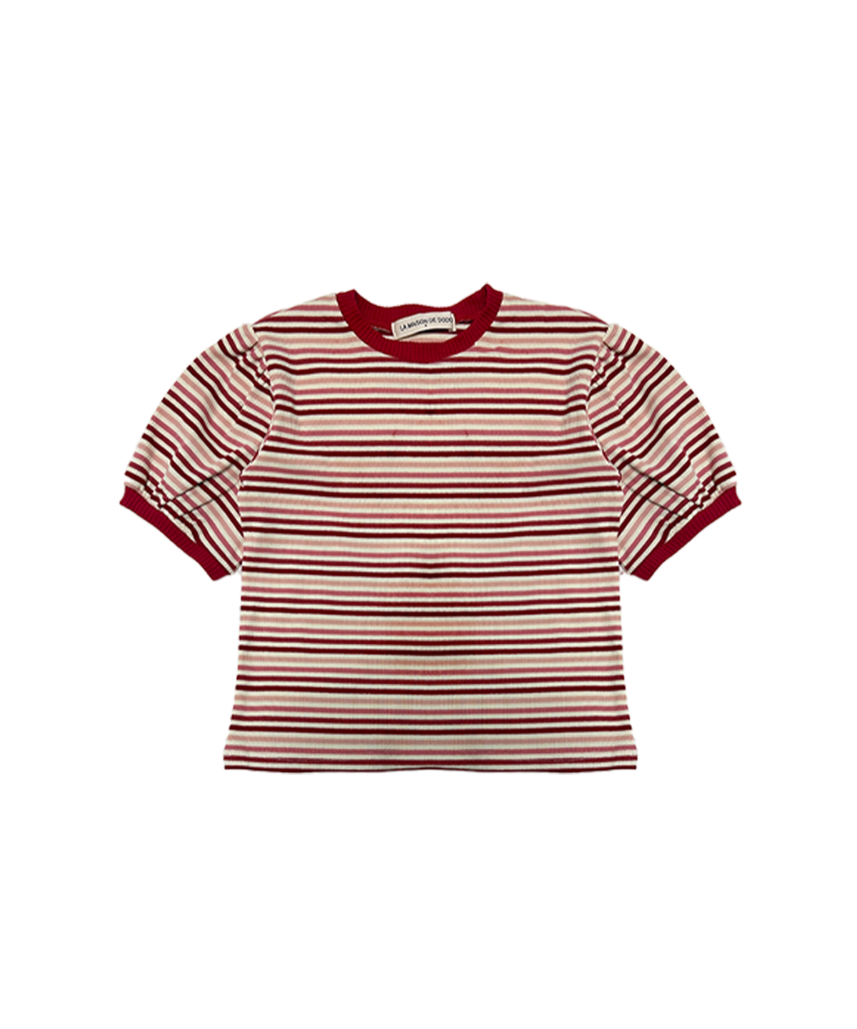 라메종드도도(LA MAISON DE DODO) BASIC DODO Puff T Shirt_True Red/Mixed_키즈반팔티