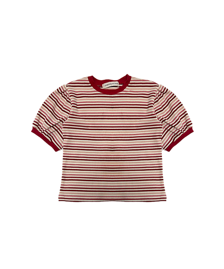 BASIC DODO Puff T Shirt_True Red/Mixed_키즈반팔티