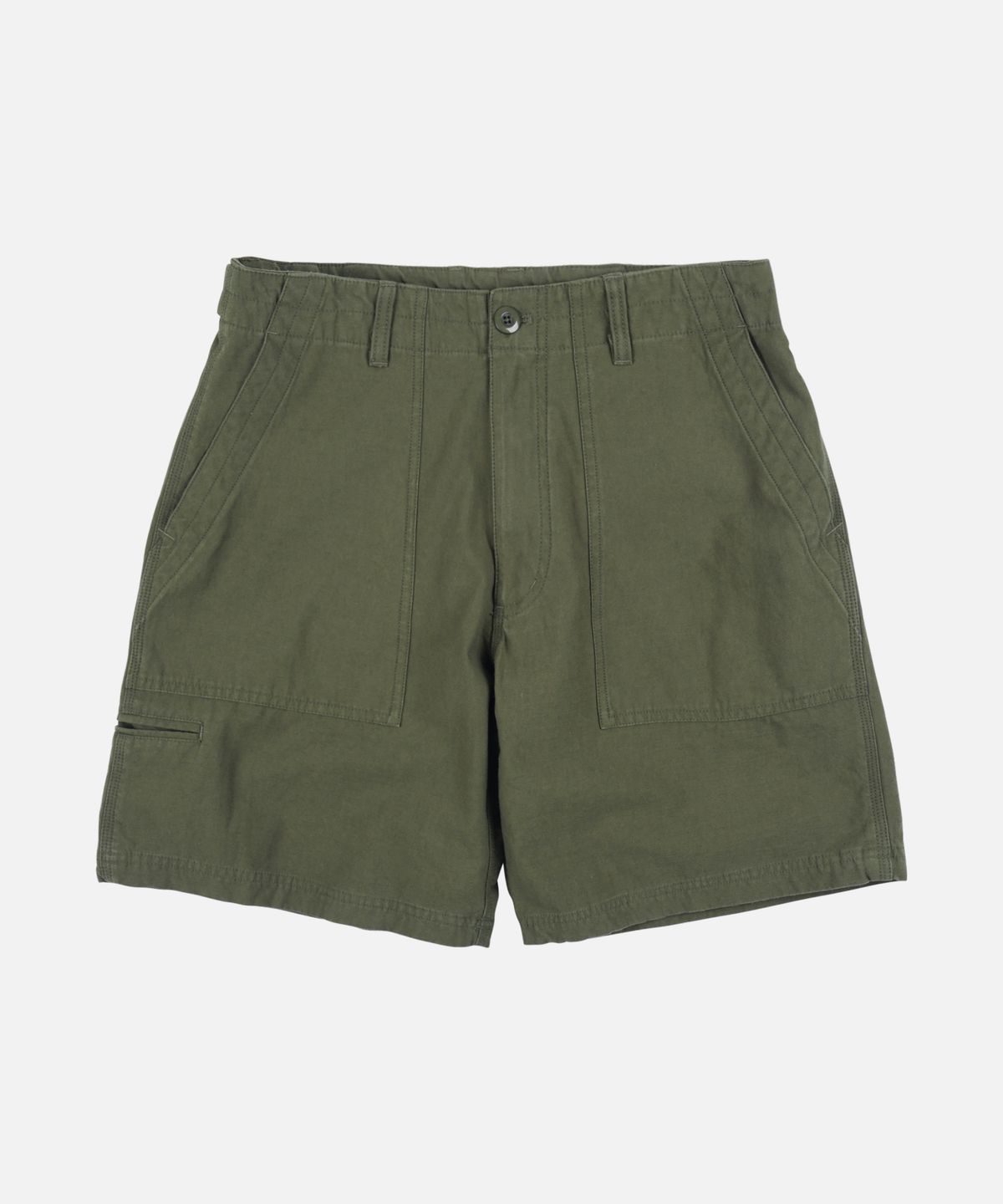 프리즘웍스(FRIZMWORKS) BACKSATIN ESSENTIAL FATIGUE SHORTS _ OLIVE