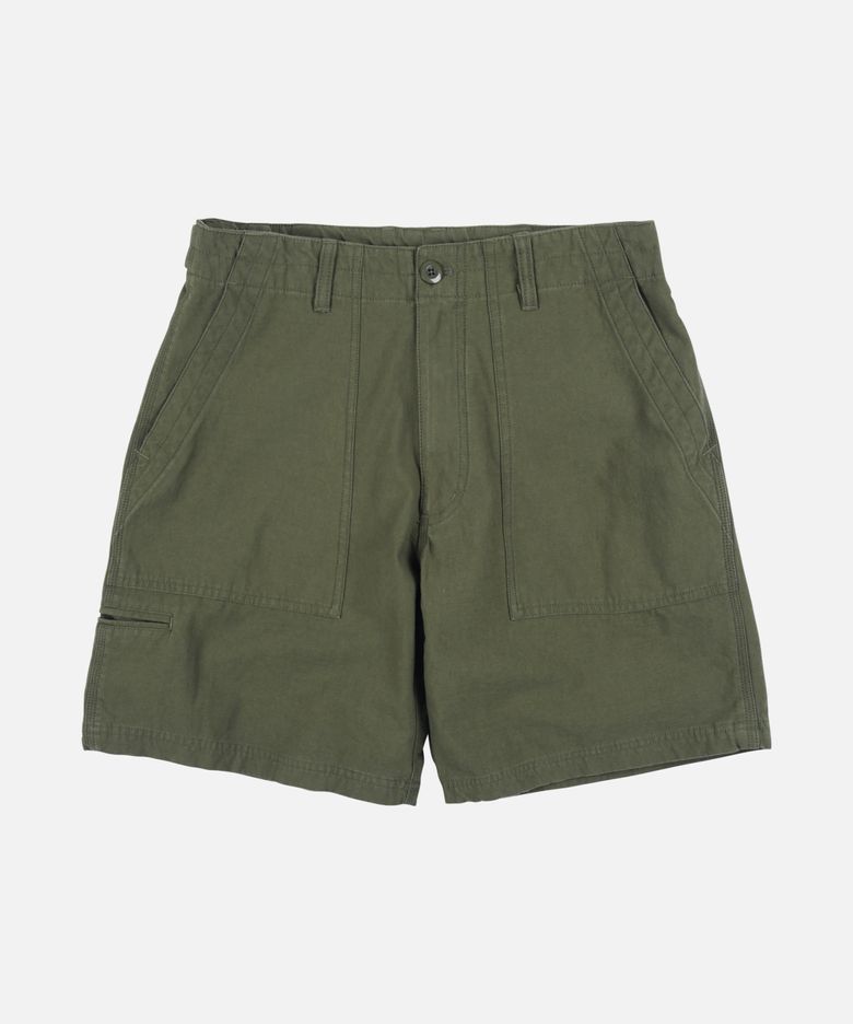 BACKSATIN ESSENTIAL FATIGUE SHORTS _ OLIVE