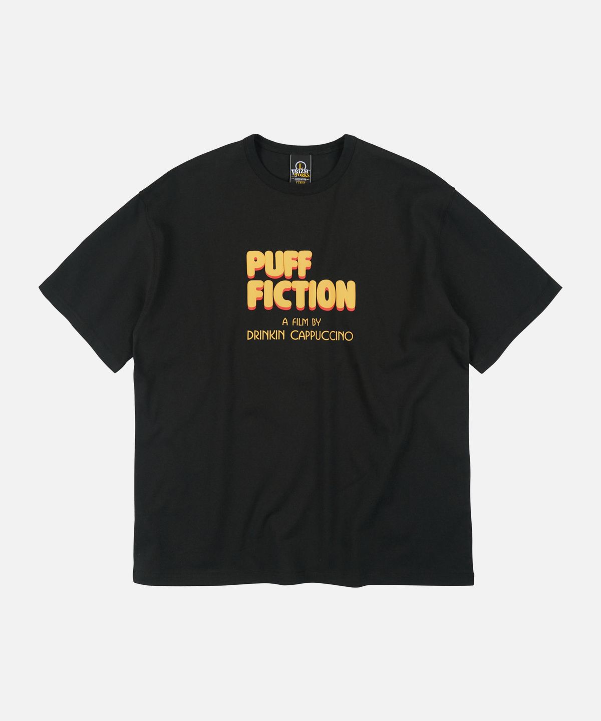 프리즘웍스(FRIZMWORKS) PUFF FICTION HALF TEE _ BLACK