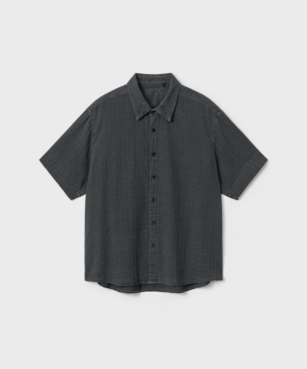 벨리에(BELIER) 논 포켓 치코 숏 슬리브 셔츠 - 다이드 차콜 체크