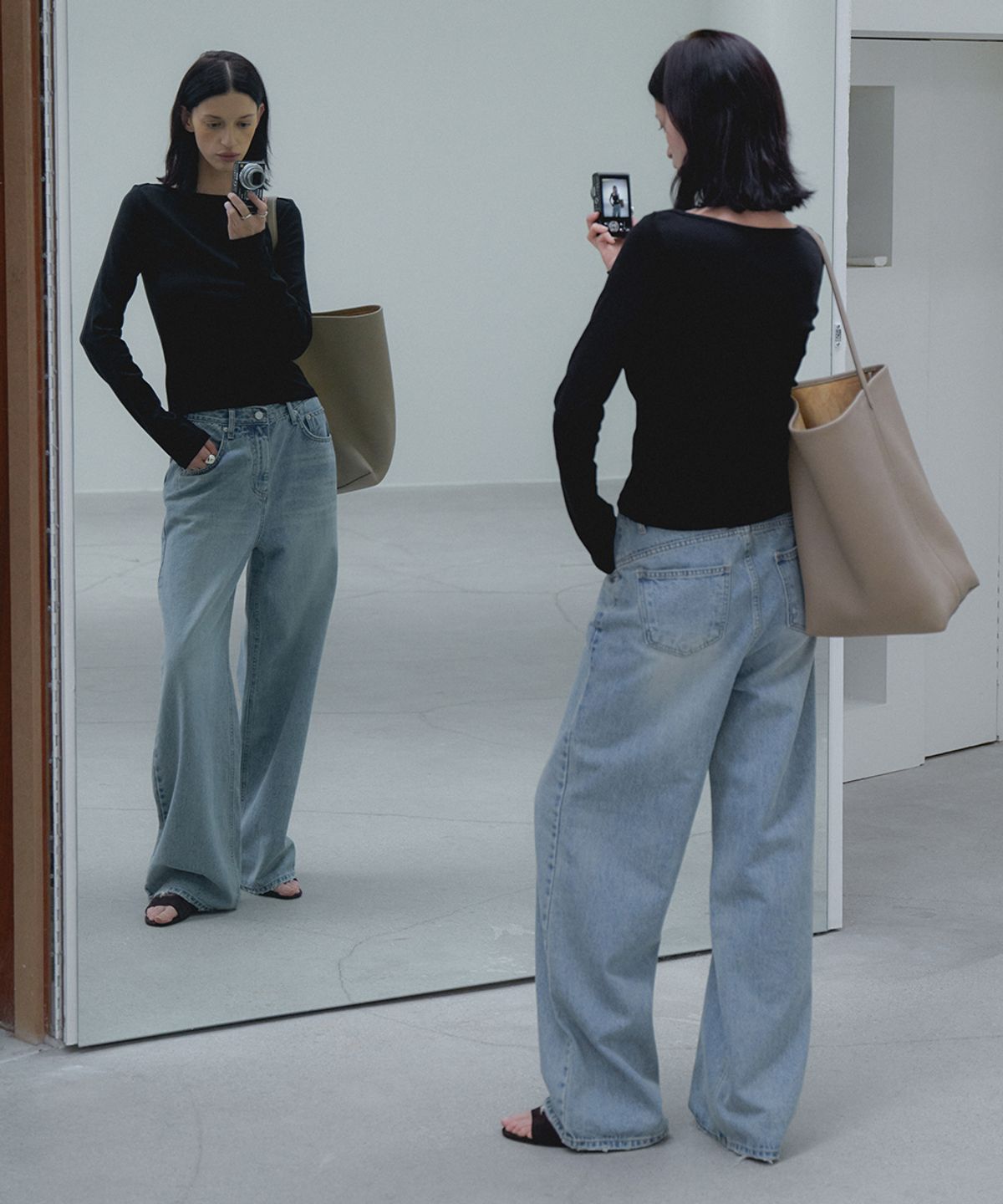108파운드(108POUND) Wide Full Length Jean_Light Blue