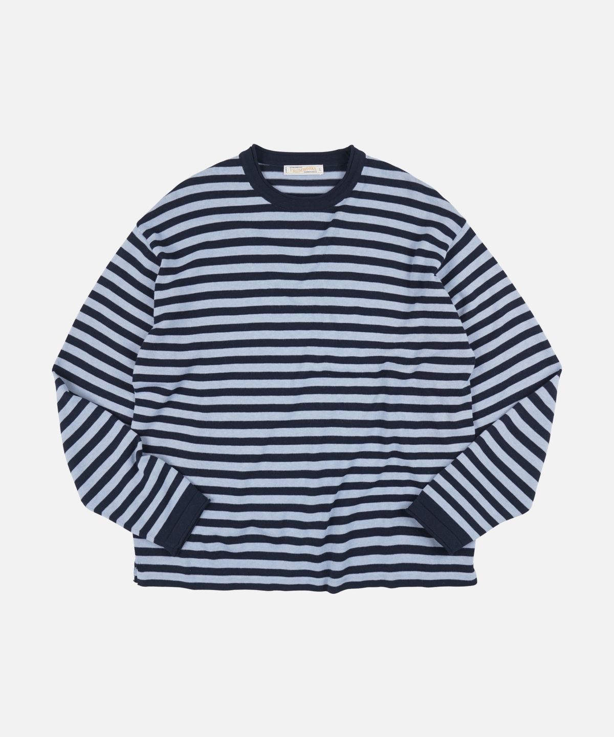 프리즘웍스(FRIZMWORKS) STRIPE KNIT LONG SLEEVE _ NAVY