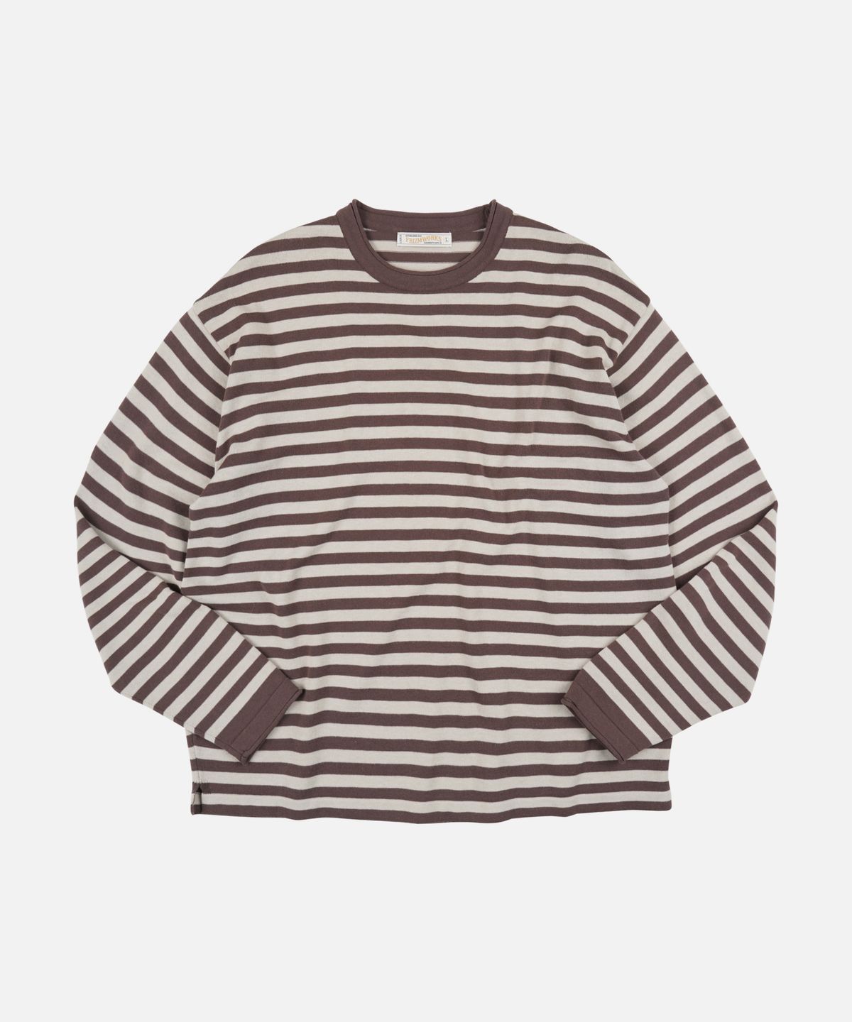 프리즘웍스(FRIZMWORKS) STRIPE KNIT LONG SLEEVE _ BROWN