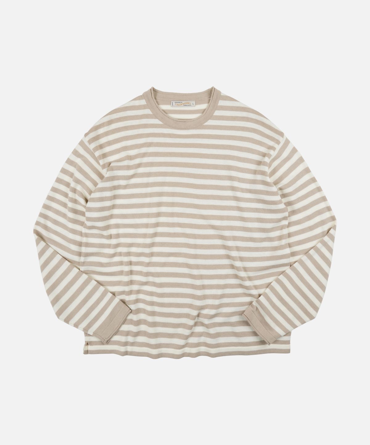 프리즘웍스(FRIZMWORKS) STRIPE KNIT LONG SLEEVE _ BEIGE