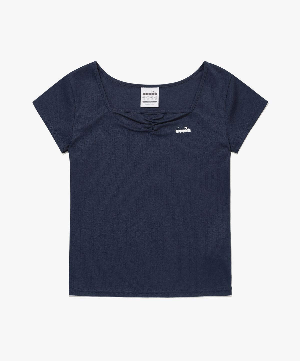디아도라(diadora) 스퀘어넥 포인텔 반팔 티셔츠 NAVY
