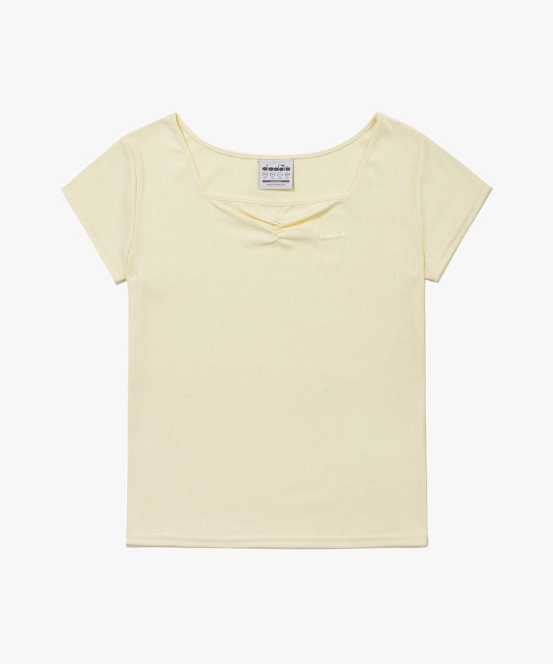 스퀘어넥 포인텔 반팔 티셔츠 YELLOW