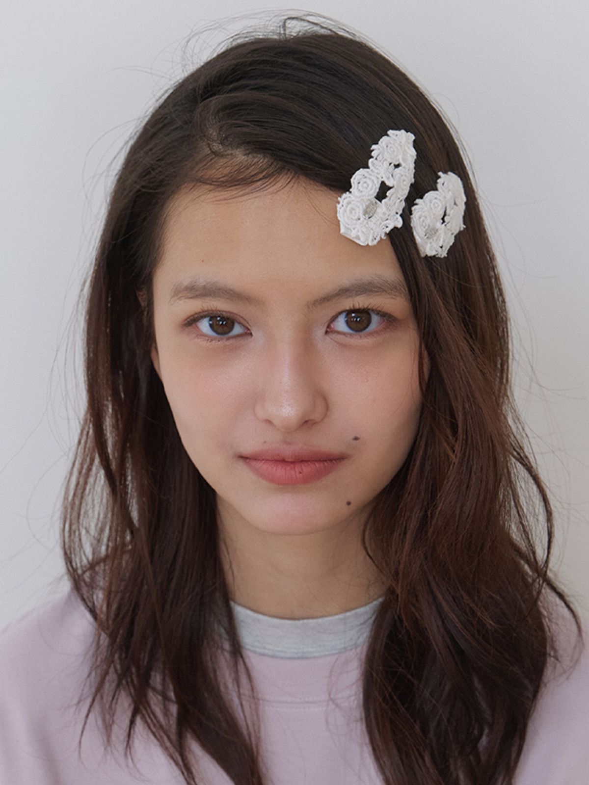 카인더베이비(KINDABABY) [2SET / S size] classic rosy lace pin - cream