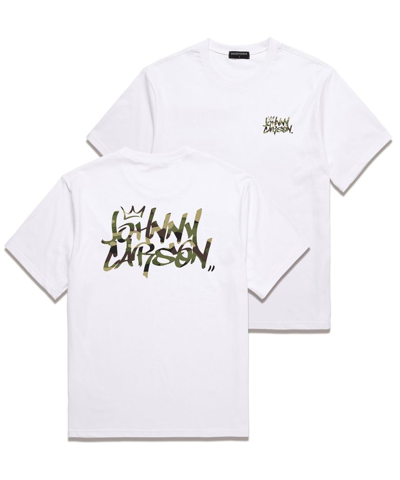 Classic Graffiti Logo 반팔티셔츠 (JCSS102) 화이트/카모