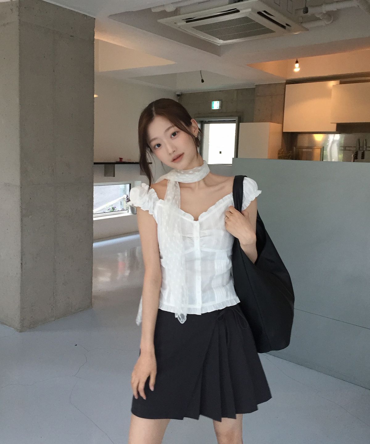 미쏘(MIXXO) 랩 플리츠 스커트 RE WHG306G_MIWWHG51QG