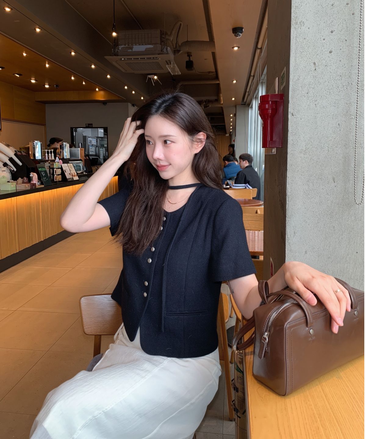 미쏘(MIXXO) 시스루 레이어드 스커트