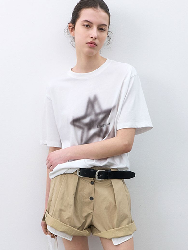 BLUR STAR GRAPHIC OVER BOX T (T-7202)