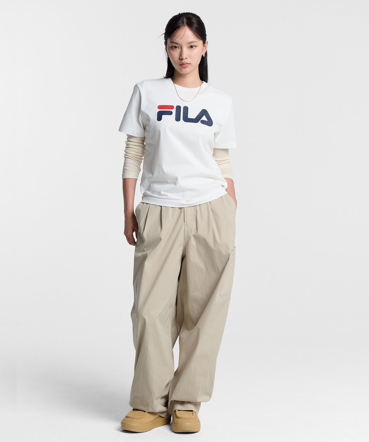 휠라(FILA) Drywave 베이직 빅리니어 반팔티(FS262RS01X018191)