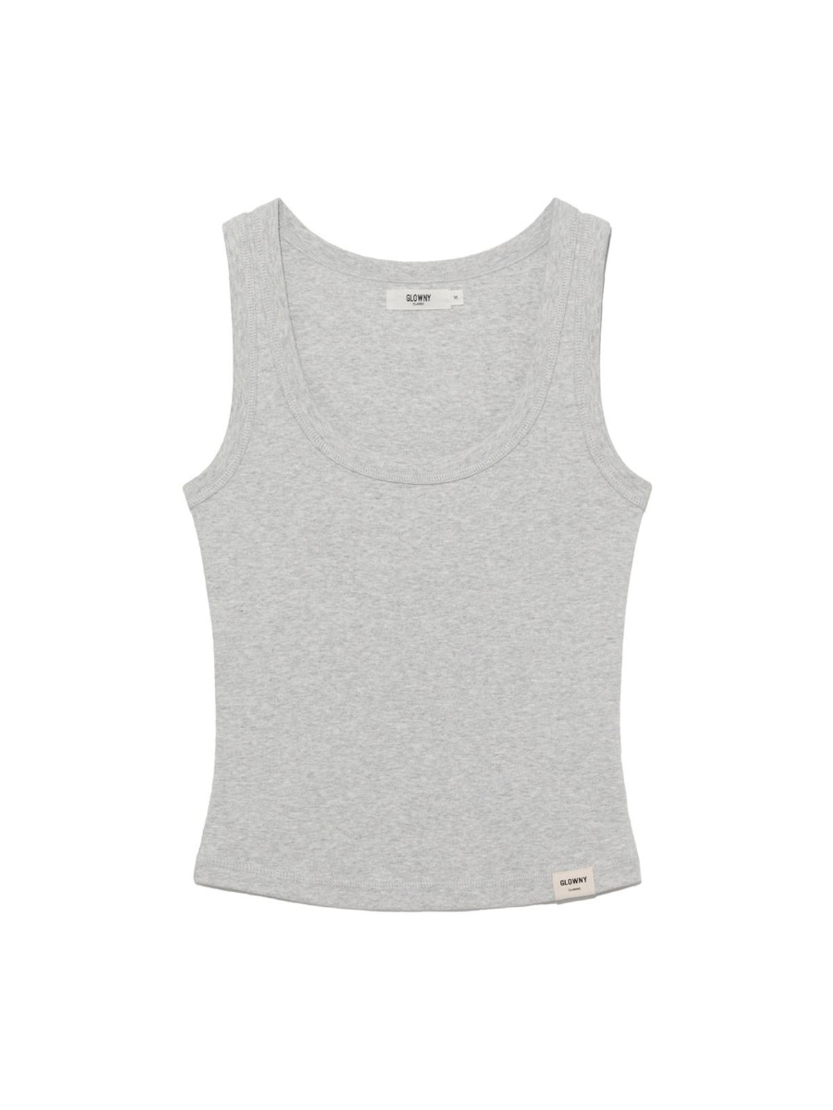 글로니(GLOWNY) G CLASSIC SCOOP NECK SLEEVELESS (MELANGE GRAY)