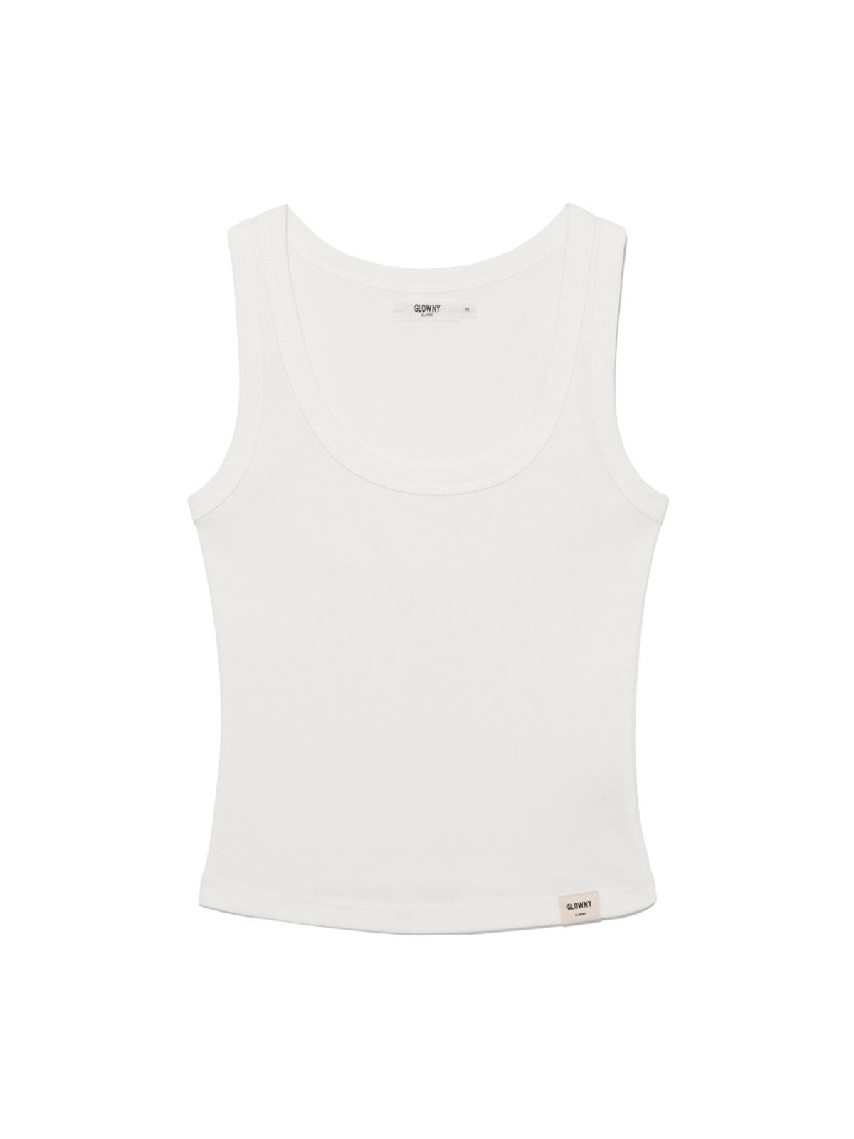 글로니(GLOWNY) G CLASSIC SCOOP NECK SLEEVELESS (WHITE)