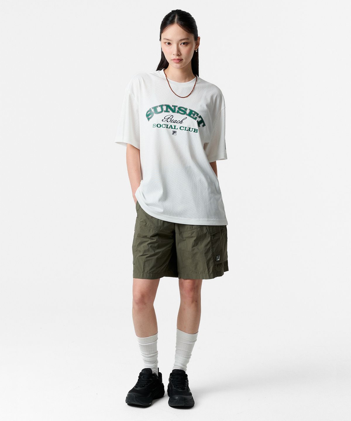 휠라(FILA) 메쉬 그래픽 반팔티(FS262RS01X031191)