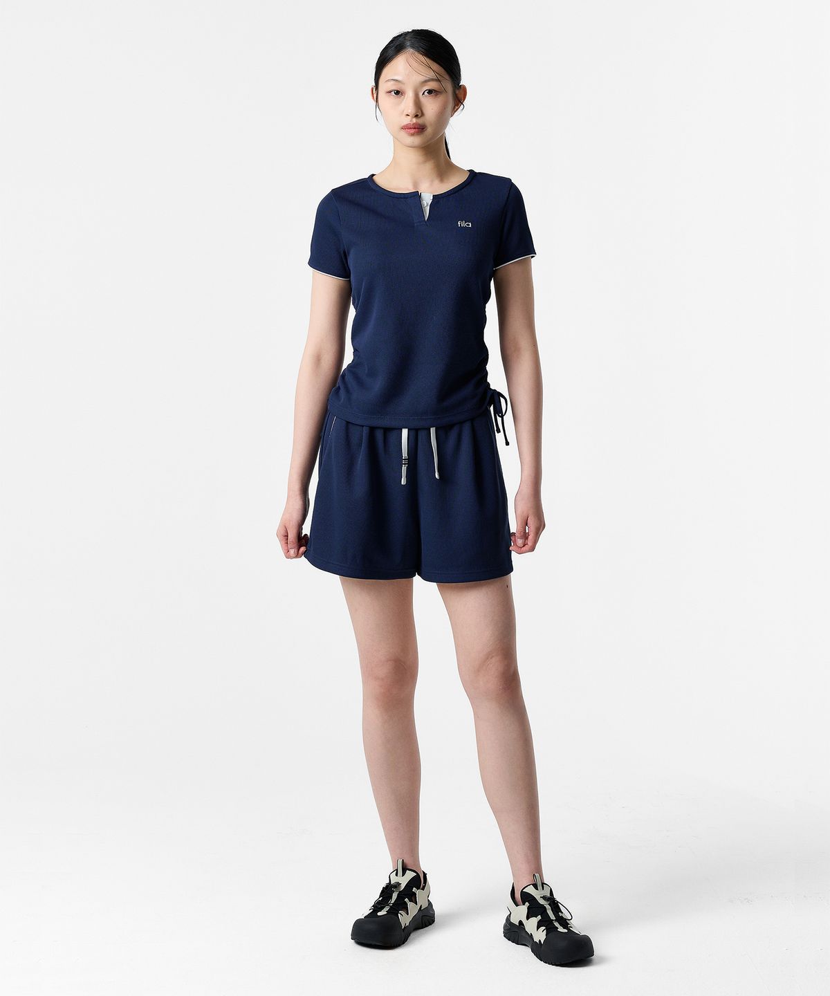 휠라(FILA) 여성 와플 트레이닝 셔링 반팔티(FS262RS02F009472)