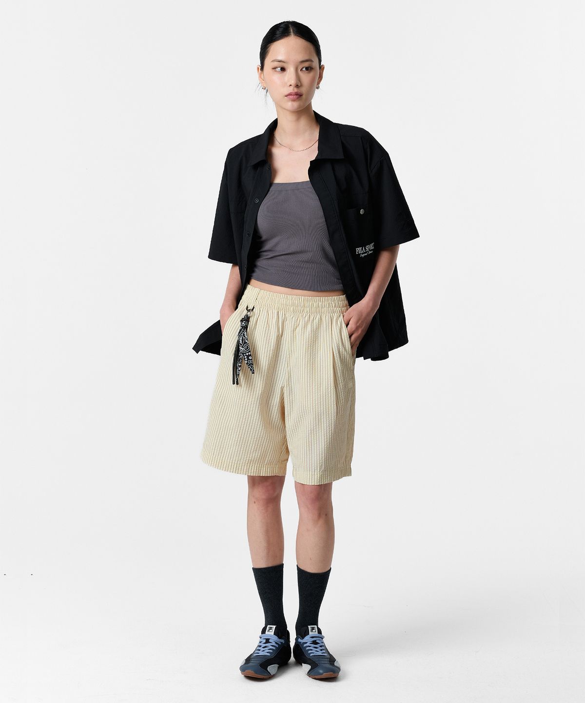 휠라(FILA) 시어서커 쇼츠(FS262TR01X008717)