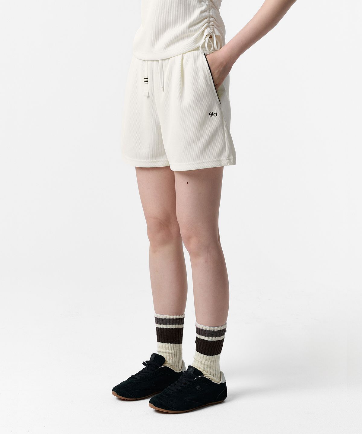 휠라(FILA) 여성 와플 트레이닝 쇼츠(FS262TR02F006175)