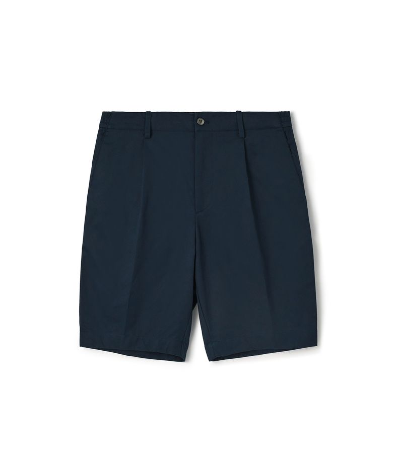 어센틱 수피마 플리츠 하프 쇼츠 NAVY